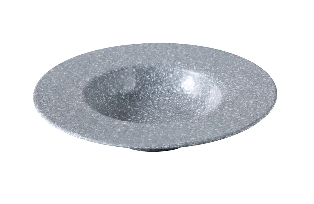 Yanco ST-509 Dessert Bowl 9 1/8" x 1 7/8", 10 oz Gray Melamine, Dishwasher Safe - 1 Dozen