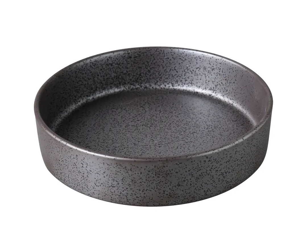 Yanco DB-4208 Black Round China Bowl 8" x 2" Dark Bronze, Dishwasher & Microwave Safe - 1 Dozen