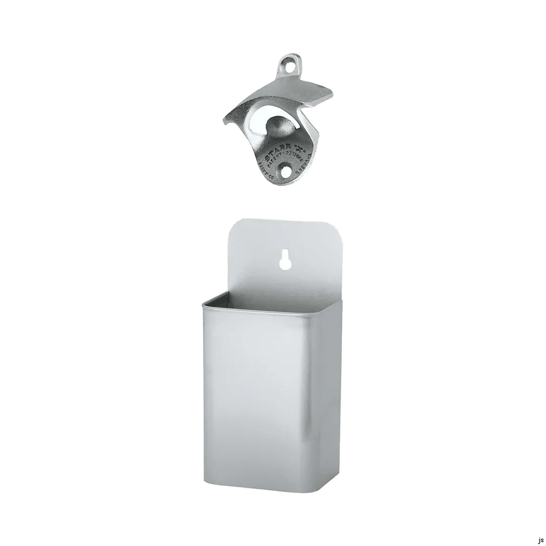 Krowne KR-401 Royal Series Cap Catcher & Opener, Stainless Steel Bottle Opener, Compact 4.5" Design