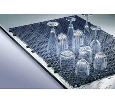 Cactus 2553-CT Bar Mat, 12" x 12", 9/16" Thick, Black Vinyl Flex-Tile Snap Together Liner