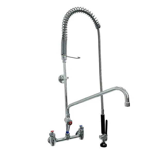 Fisher 34420 Pre-Rinse Unit, Backsplash Mount, Spring Style, 16" Riser, 48" Hose