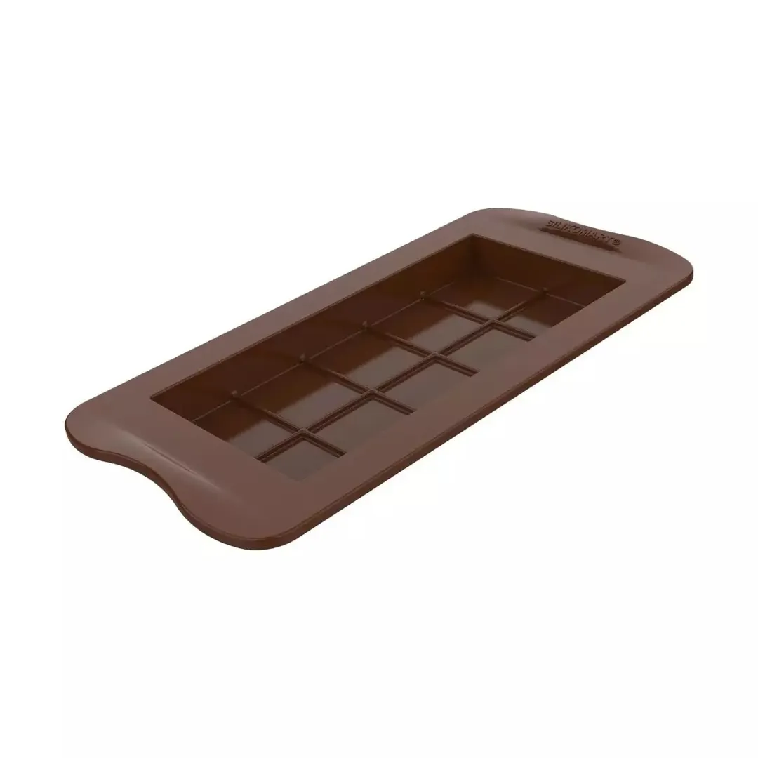 Louis Tellier SCG066 Chocolat Dubai Bar Mold, 6.1" x 2.95" x 0.6", 5.9 oz, Flex Non‑Stick Silicone