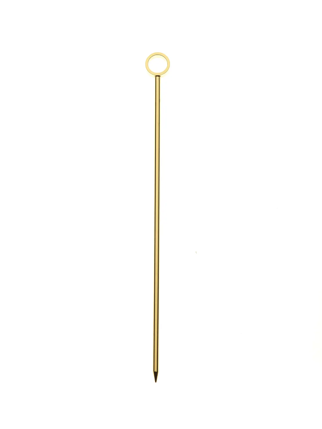 Mercer M37031GD Cocktail Picks, 4-1/4" Ring Top, 18/8 Stainless Steel, Gold Finish - 1/Pack