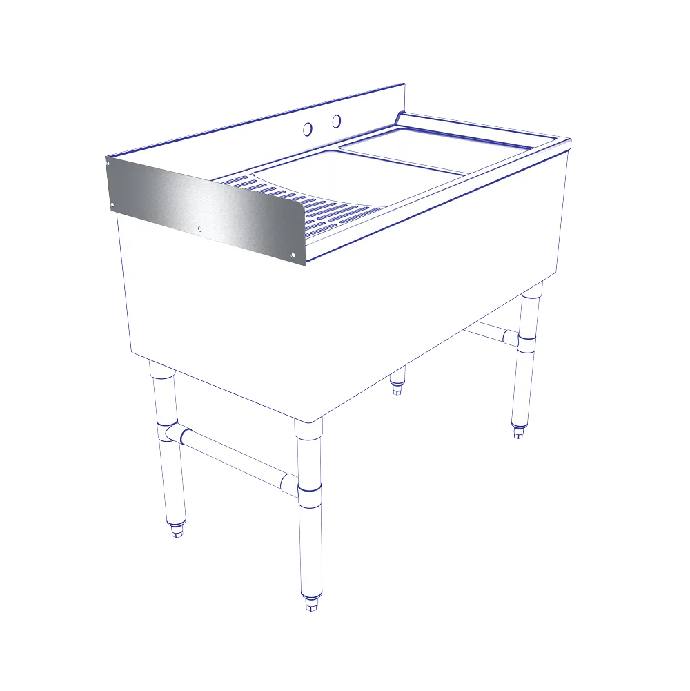 NBR Equipment UW-S18 Underbar Splash Panel, Removable Backsplash, S.Steel for 18" Underbar Equipment