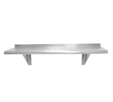 Advance Tabco WS-18-132-16-X Wall-Mounted Shelf, 132 Inch x 18 Inch, 16/304 Stainless Steel, NSF