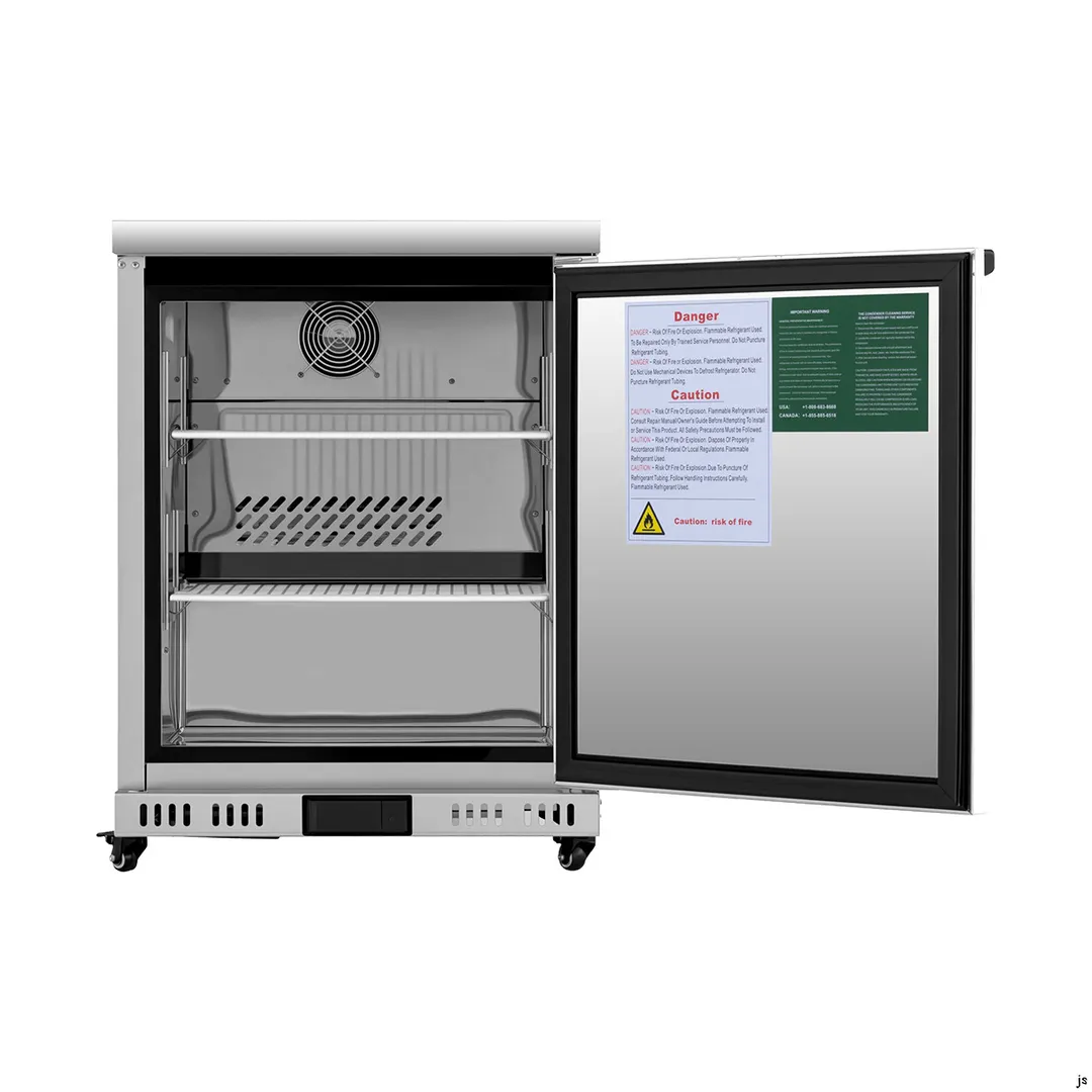 Atosa USA AUF24SD 24" 1-Door Undercounter Freezer Stainless 3.7 cu. ft., -8°F to 0°F, 1/5 HP, 115V