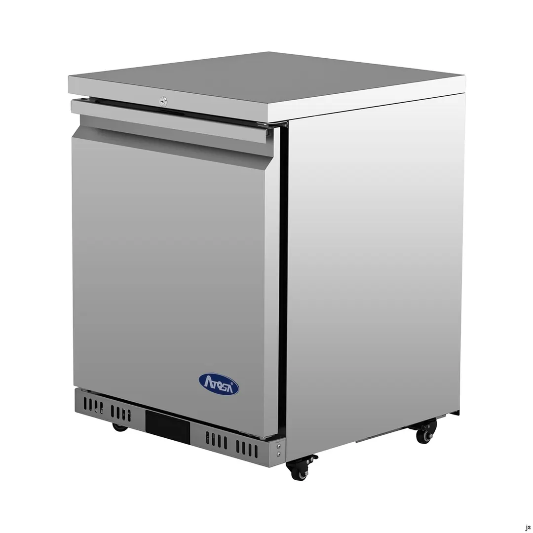 Atosa USA AUF24SD 24" 1-Door Undercounter Freezer Stainless 3.7 cu. ft., -8°F to 0°F, 1/5 HP, 115V