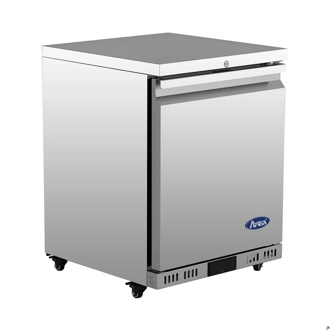 Atosa USA AUF24SD 24" 1-Door Undercounter Freezer Stainless 3.7 cu. ft., -8°F to 0°F, 1/5 HP, 115V
