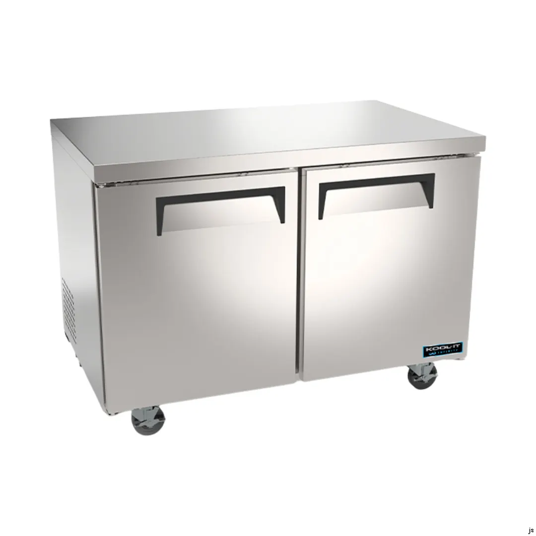 MVP Group KIN36UCR-HC 36" Two Solid Door Undercounter Refrigerator, Stainless Steel, 9 cu. ft.