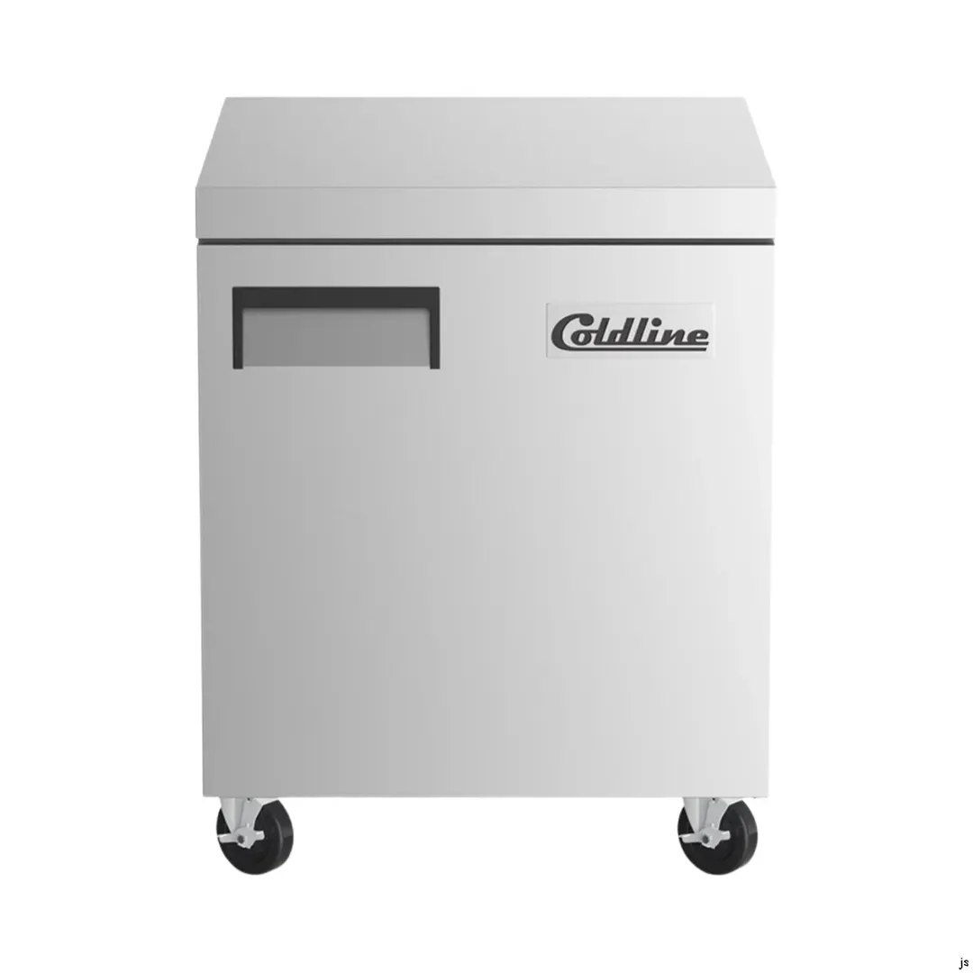 Coldline UC-27F 27" 2-Door Undercounter Freezer, Stainless Steel, 6.3 cu. ft., Temp Control
