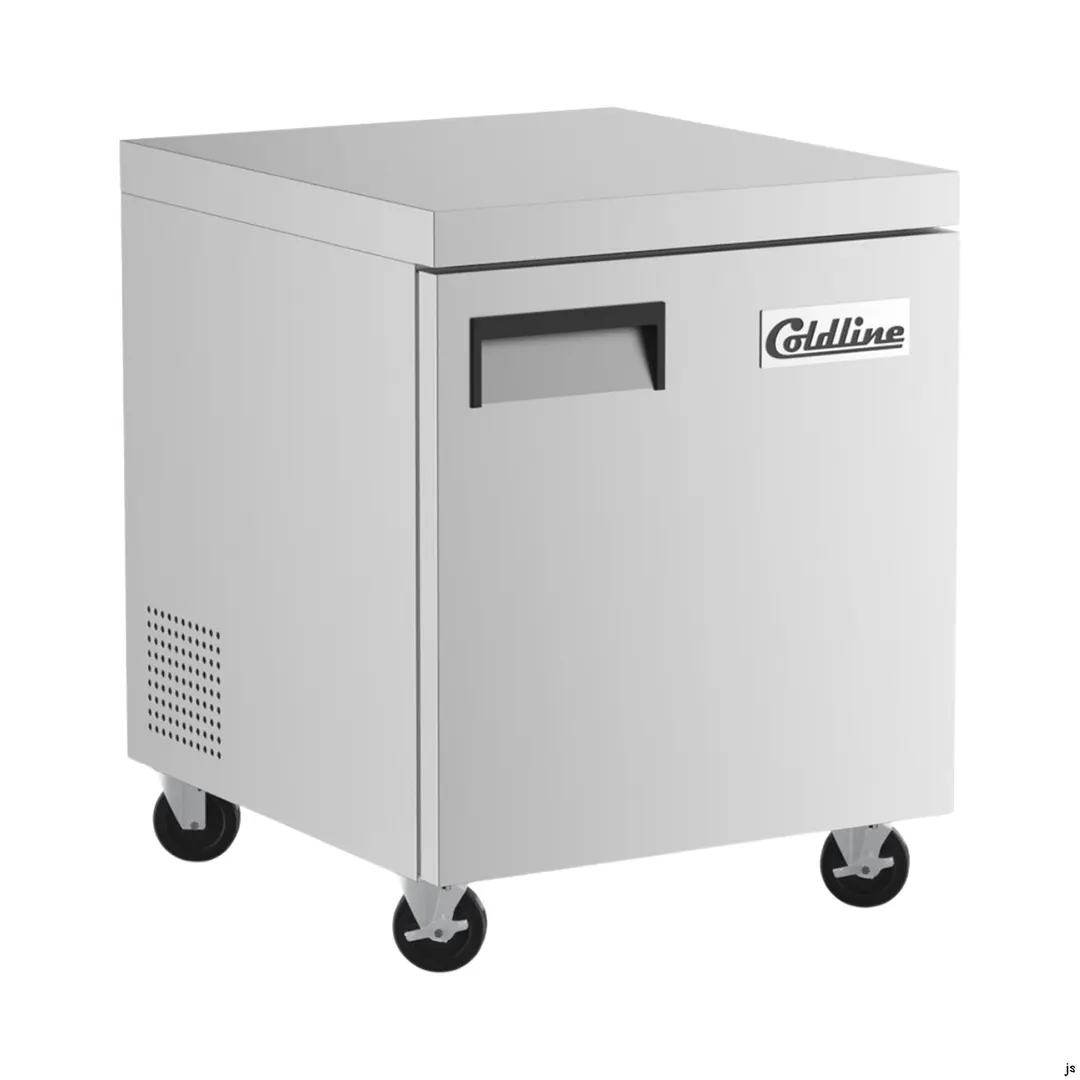 Coldline UC-27F 27" 2-Door Undercounter Freezer, Stainless Steel, 6.3 cu. ft., Temp Control
