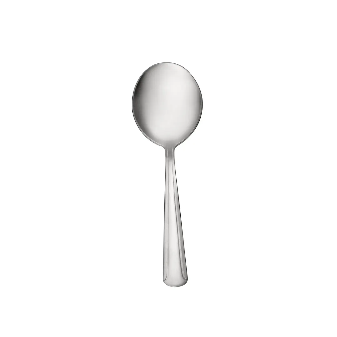CAC China 1001-04 - Dominion Soup Bouillon Spoon, 6" Length, 18/0 Stainless Steel - 1 Dozen