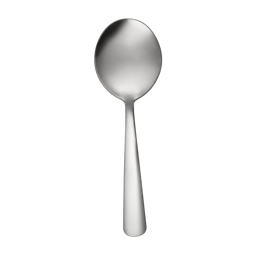 CAC China 1002-04 Windsor Bouillon Spoon, 6" Length, Medium Weight, 18/0 Stainless Steel - 1 Dozen