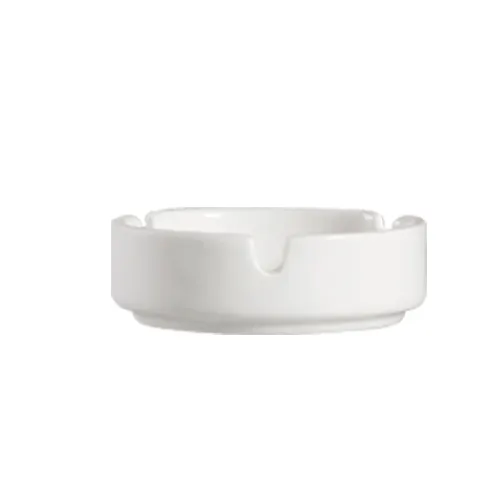 CAC China 101-AST - Porcelain Ashtray, 3.5" Dia x 1" H, Bone White, Dishwasher Safe - 1 Dozen