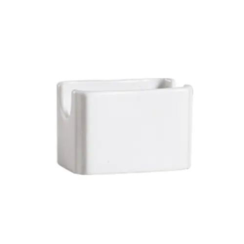 CAC China 101-HSP - Sugar Packet Holder, 3¼" L x 2¾" W x 2½" H, Bone White Porcelain - 1 Dozen