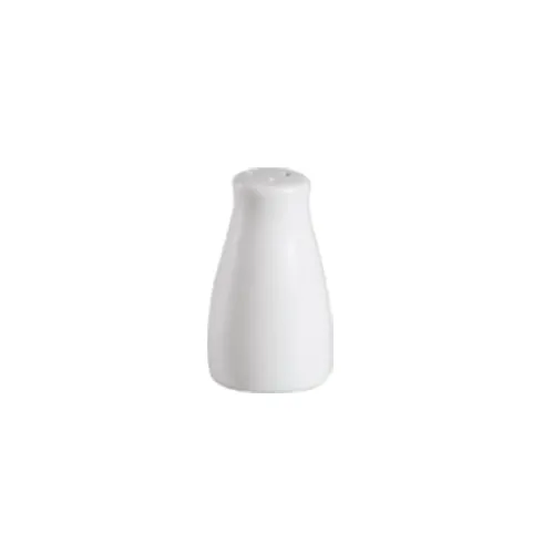 CAC China 101-SS - Porcelain Salt Shaker, 1.38" L x 1.75" W x 3.5" H, Bone White, Dishwasher Safe - 1 Dozen