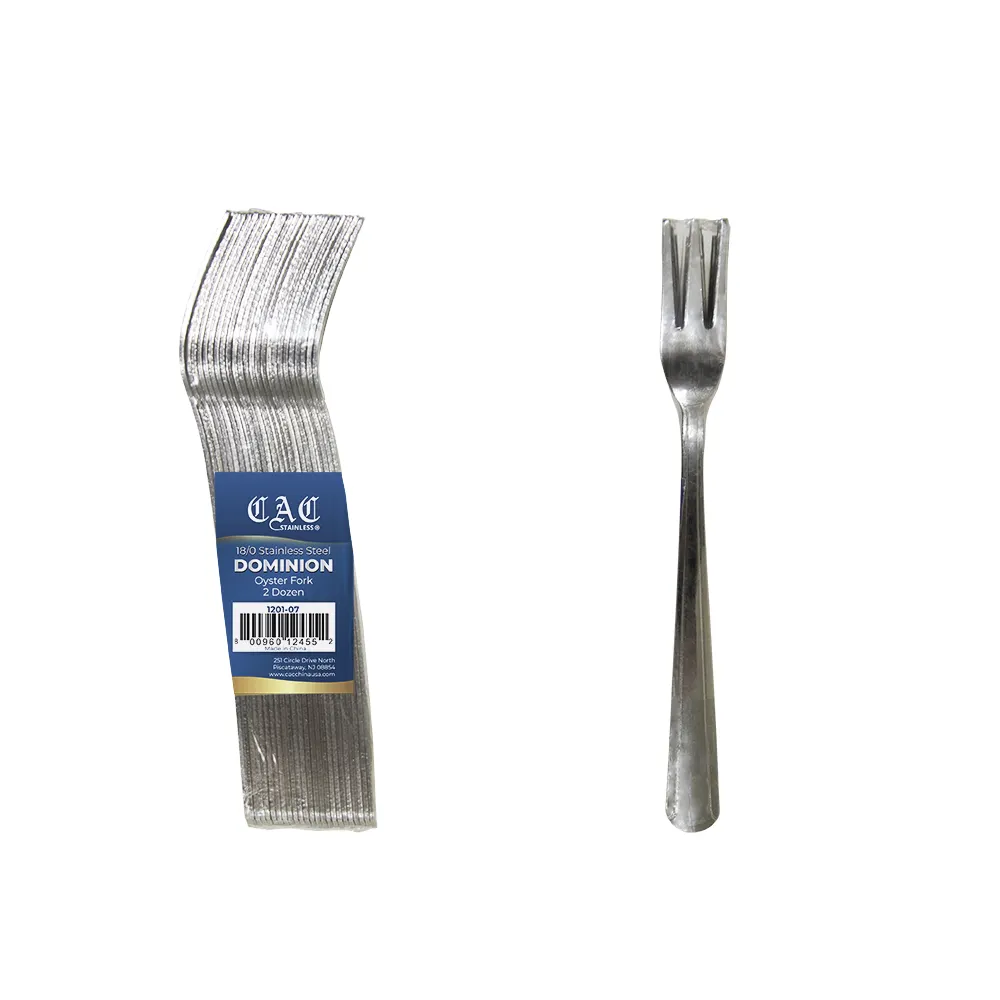 CAC China 1201-07 Dominion Oyster Fork, 5 5/8" Length, 18/0 Stainless Steel, Medium Weight - 1/Pack
