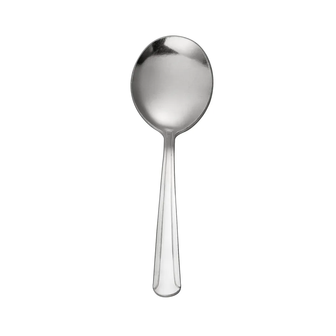 CAC China 2001-04 Dominion Bouillon Spoon, 5-7/8" Length, 18/0 Stainless Steel Finish - 1 Dozen