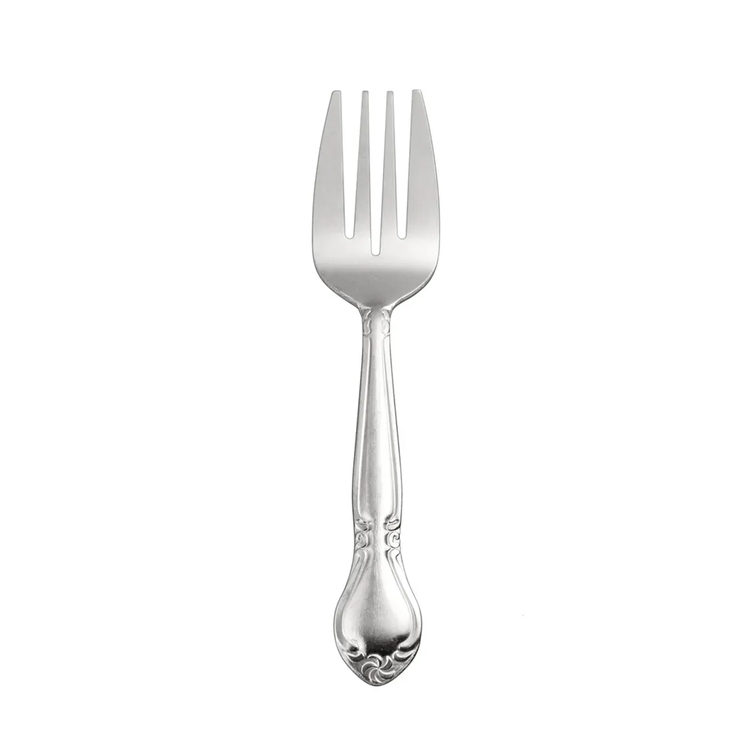 CAC China 2003-06 Elizabeth Salad Fork, 6-1/2" Length, Heavy Weight, 18/0 Stainless Steel - 1 Dozen