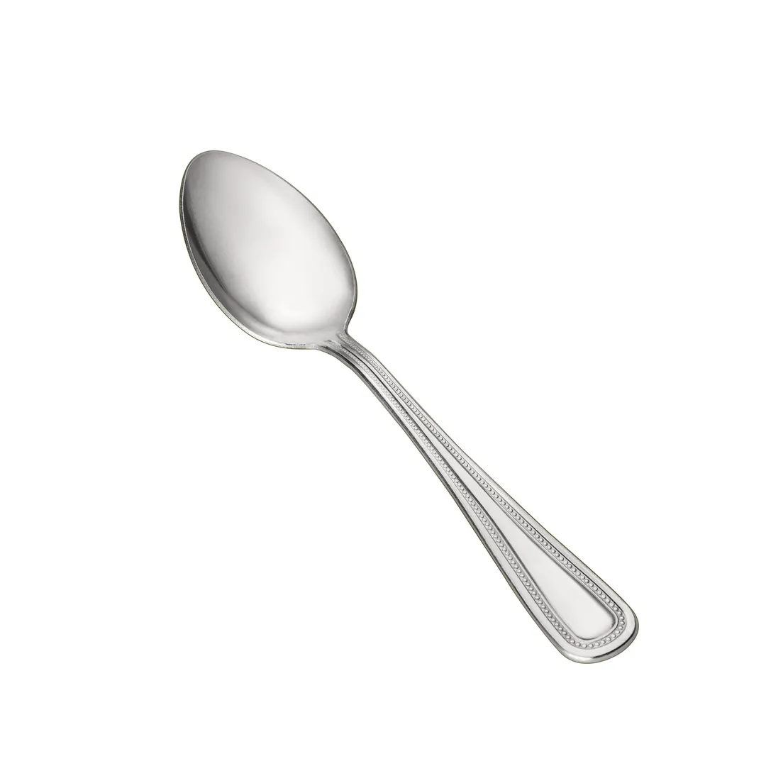 CAC China 2008-03 Pearl Dinner Spoon, 7-1/4" Length, Weight, 18/0 Stainless Steel Finish - 1 Dozen