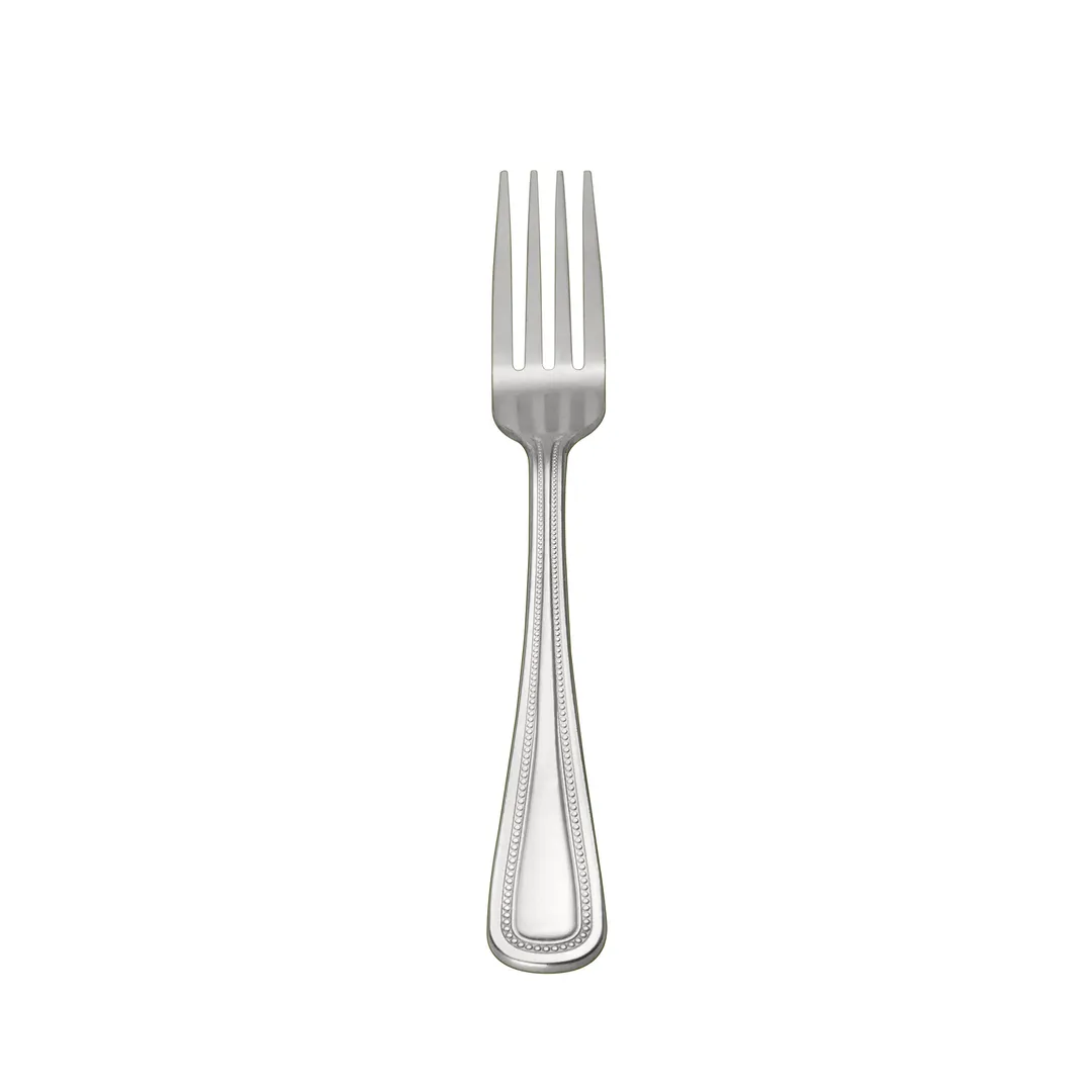 CAC China 2008-05 Pearl Dinner Fork, 7.5" Length, Heavy Weight, 18/0 Stainless Steel - 1 Dozen