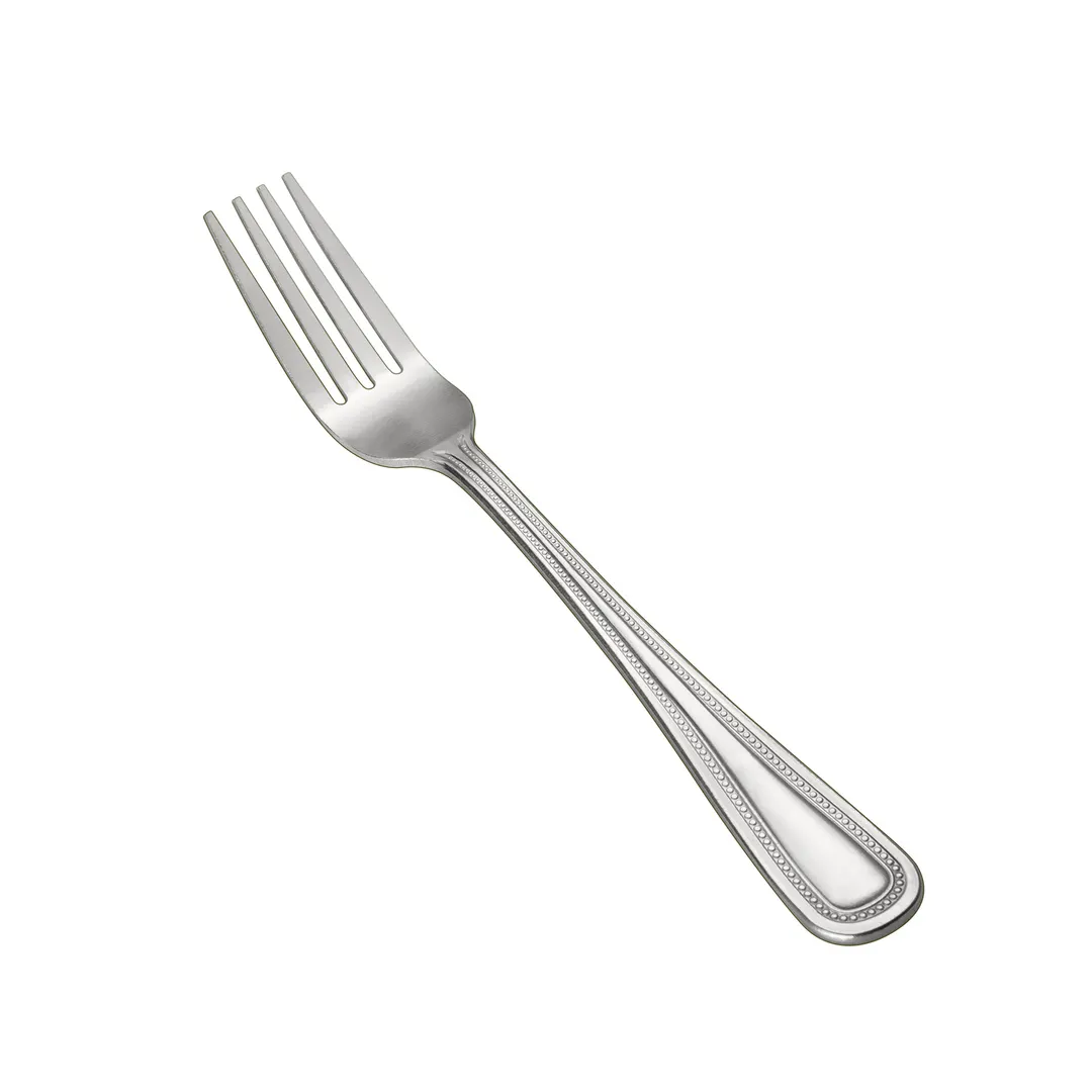 CAC China 2008-05 Pearl Dinner Fork, 7.5" Length, Heavy Weight, 18/0 Stainless Steel - 1 Dozen