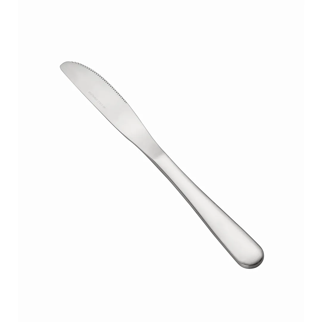 CAC China 3003-08 Dinner Knife, 8-5/8" Length, Solid Handle, Heavy 18/0 Stainless Steel - 1 Dozen