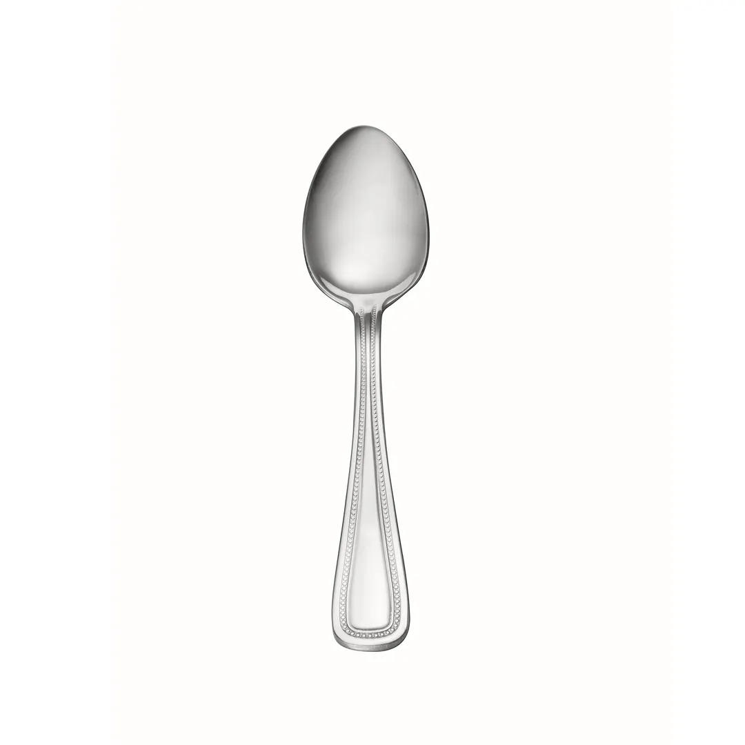 CAC China 3008-01 Black Pearl Teaspoon, 6-1/4" Length, Heavy Weight, 18/0 Stainless Steel - 1 Dozen