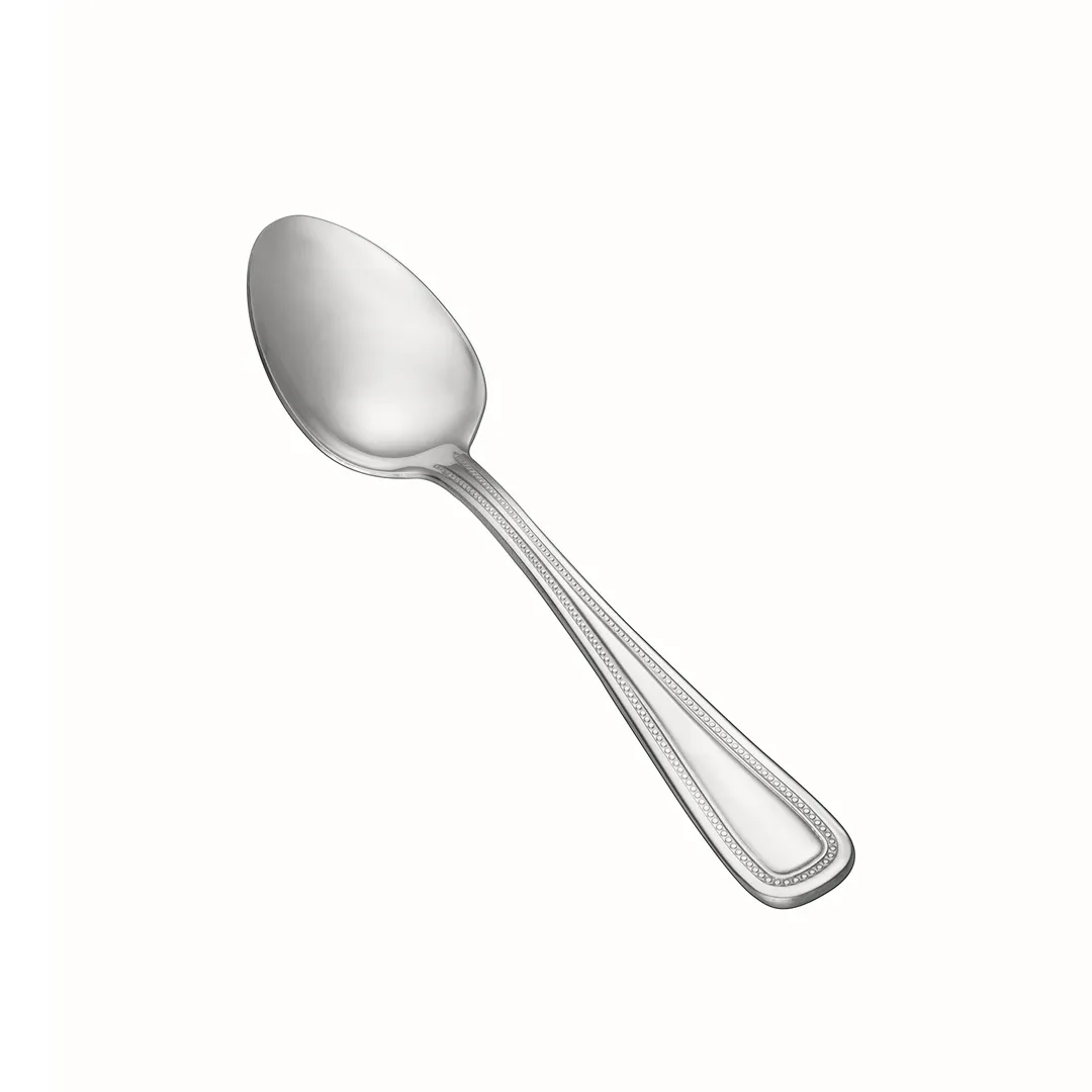CAC China 3008-01 Black Pearl Teaspoon, 6-1/4" Length, Heavy Weight, 18/0 Stainless Steel - 1 Dozen
