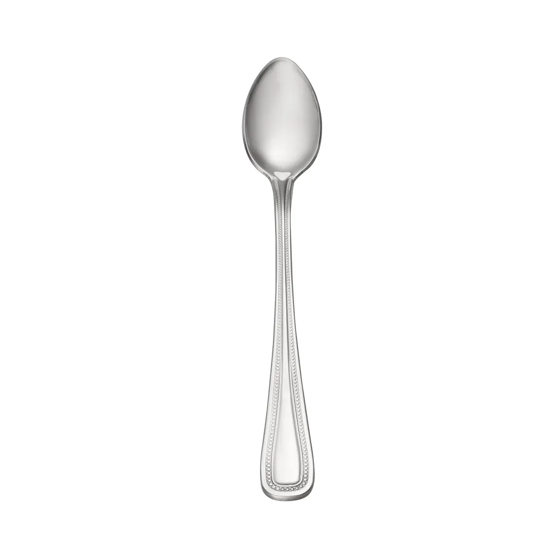 CAC China 3008-02 Black Pearl Iced Tea Spoon, 7-1/8" Length, 18/0 Stainless Steel - 1 Dozen