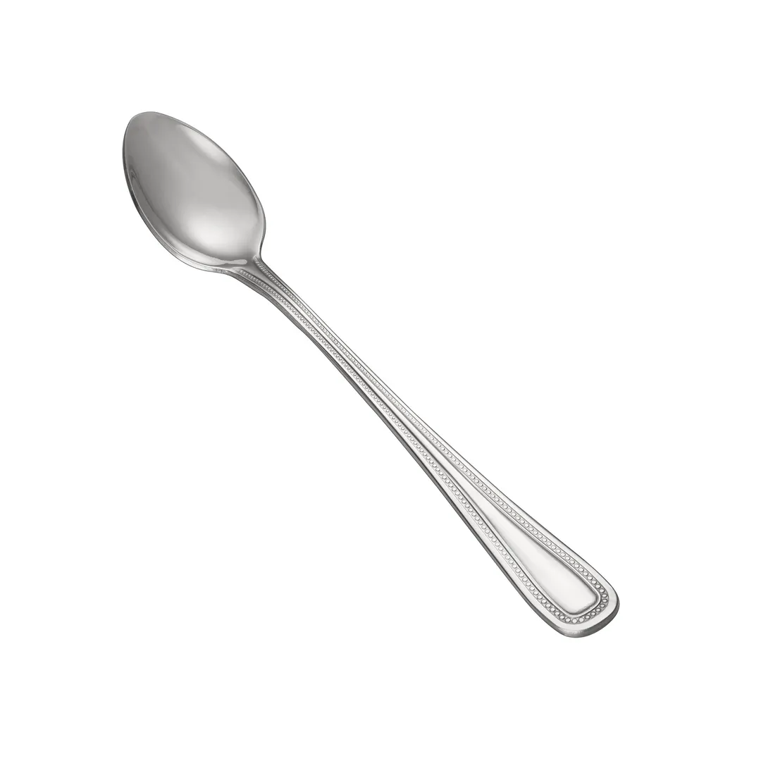CAC China 3008-02 Black Pearl Iced Tea Spoon, 7-1/8" Length, 18/0 Stainless Steel - 1 Dozen