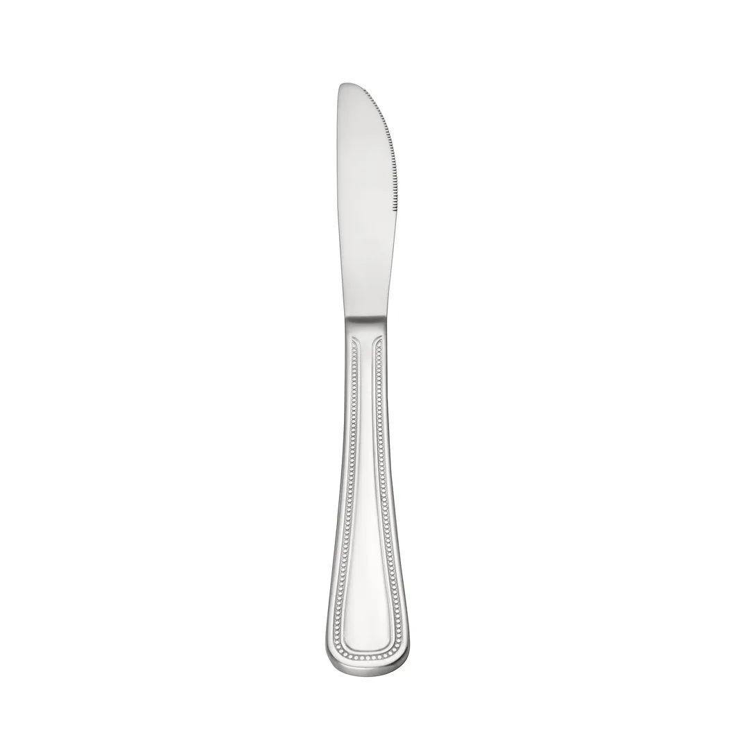 CAC China 3008-08 Black Pearl Dinner Knife, 8-3/4" 18/0 Stainless Steel, Solid Handle - 1 Dozen