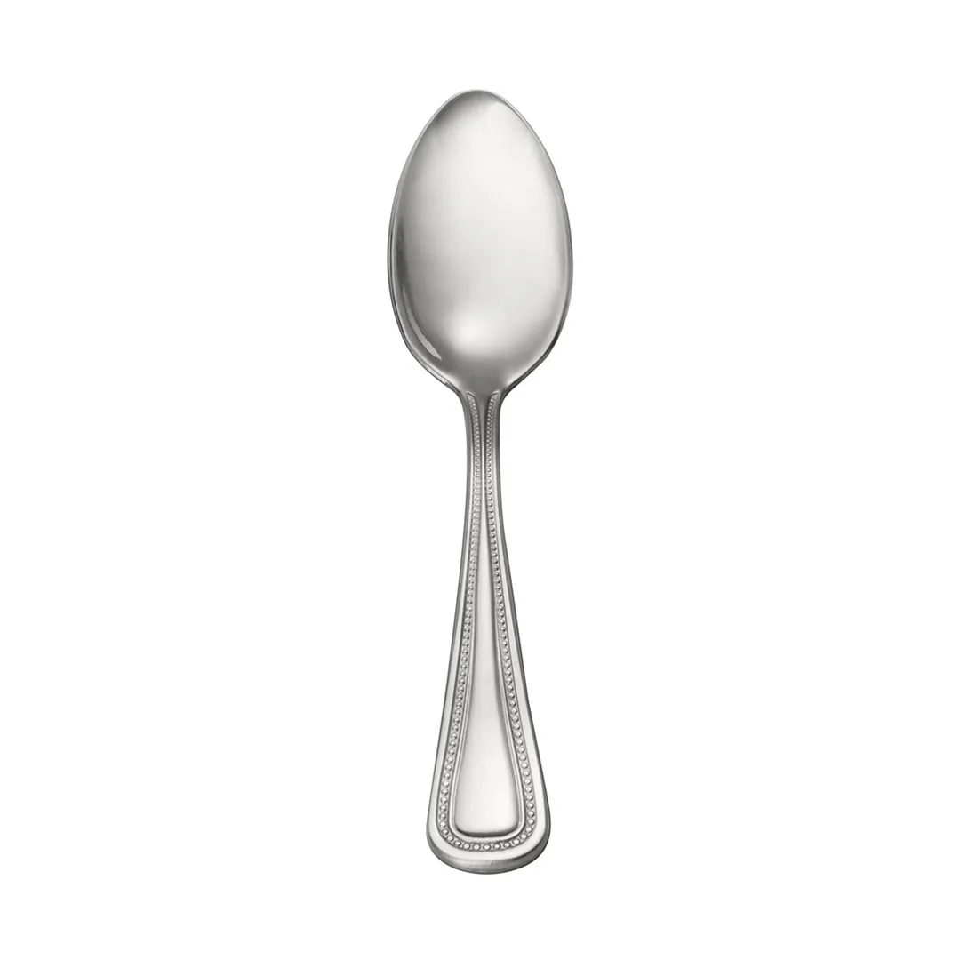 CAC China 3008-09 Black Pearl Demitasse Spoon 4¾" Length 18/0 Stainless Steel - 1 Dozen