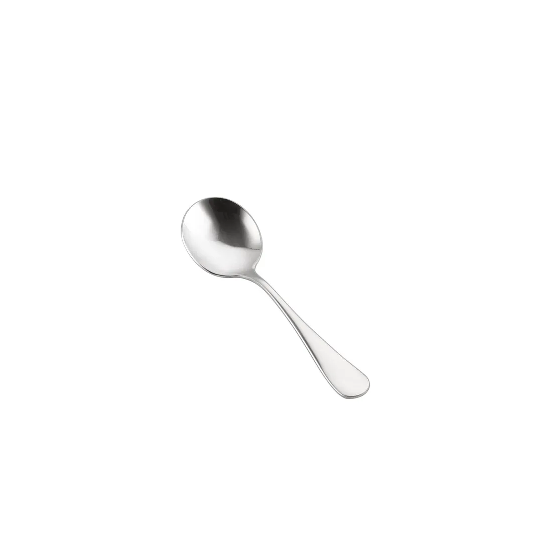 CAC China 3033-04 Tulip Soup Bouillon Spoon, 6" Length, Extra Heavy, 18/0 Stainless Steel - 1 Dozen
