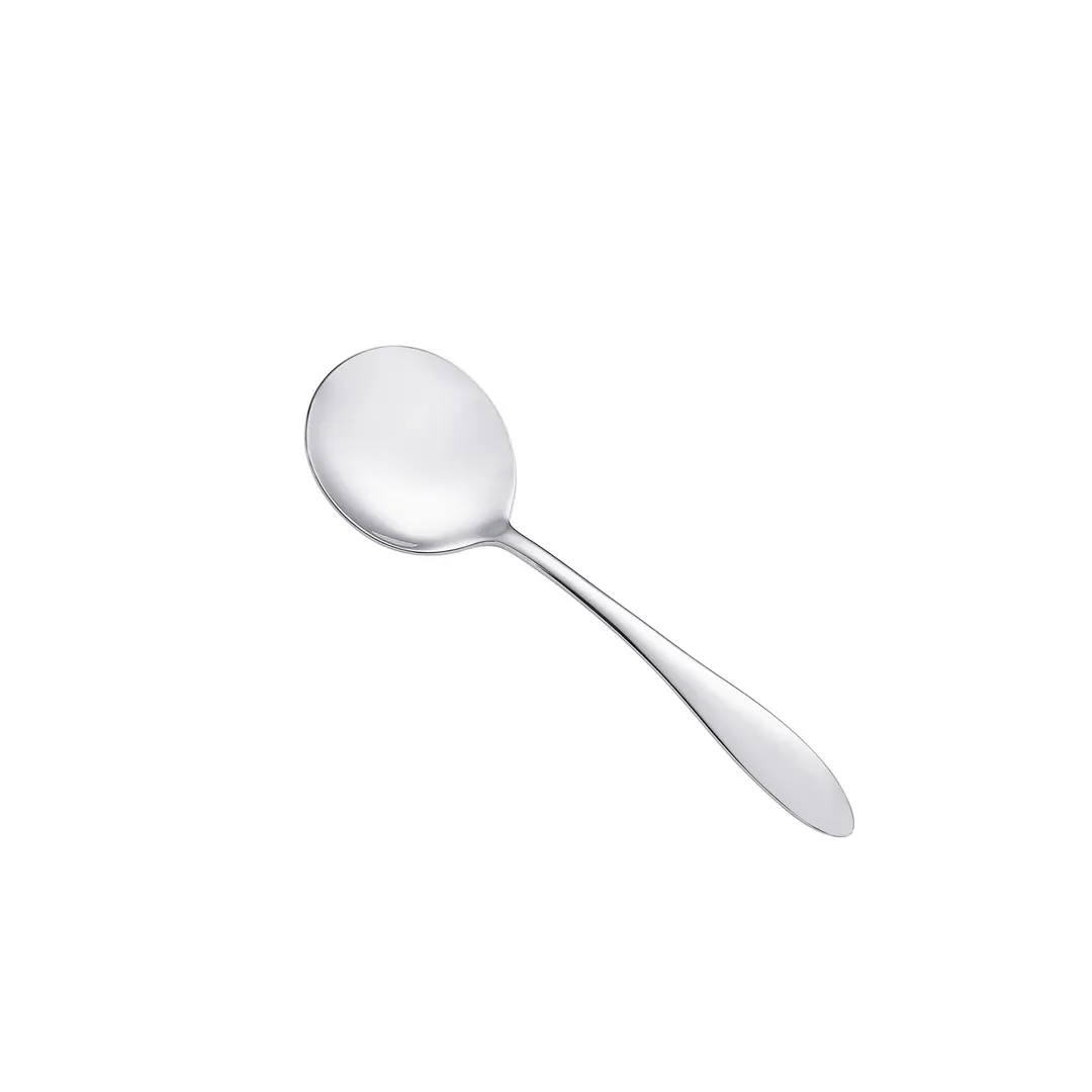 CAC China 3118-04 - Bouillon Spoon, 6 1/8" Heavy-Duty, 18/0 Stainless Steel, 5-6" Length - 1 Dozen