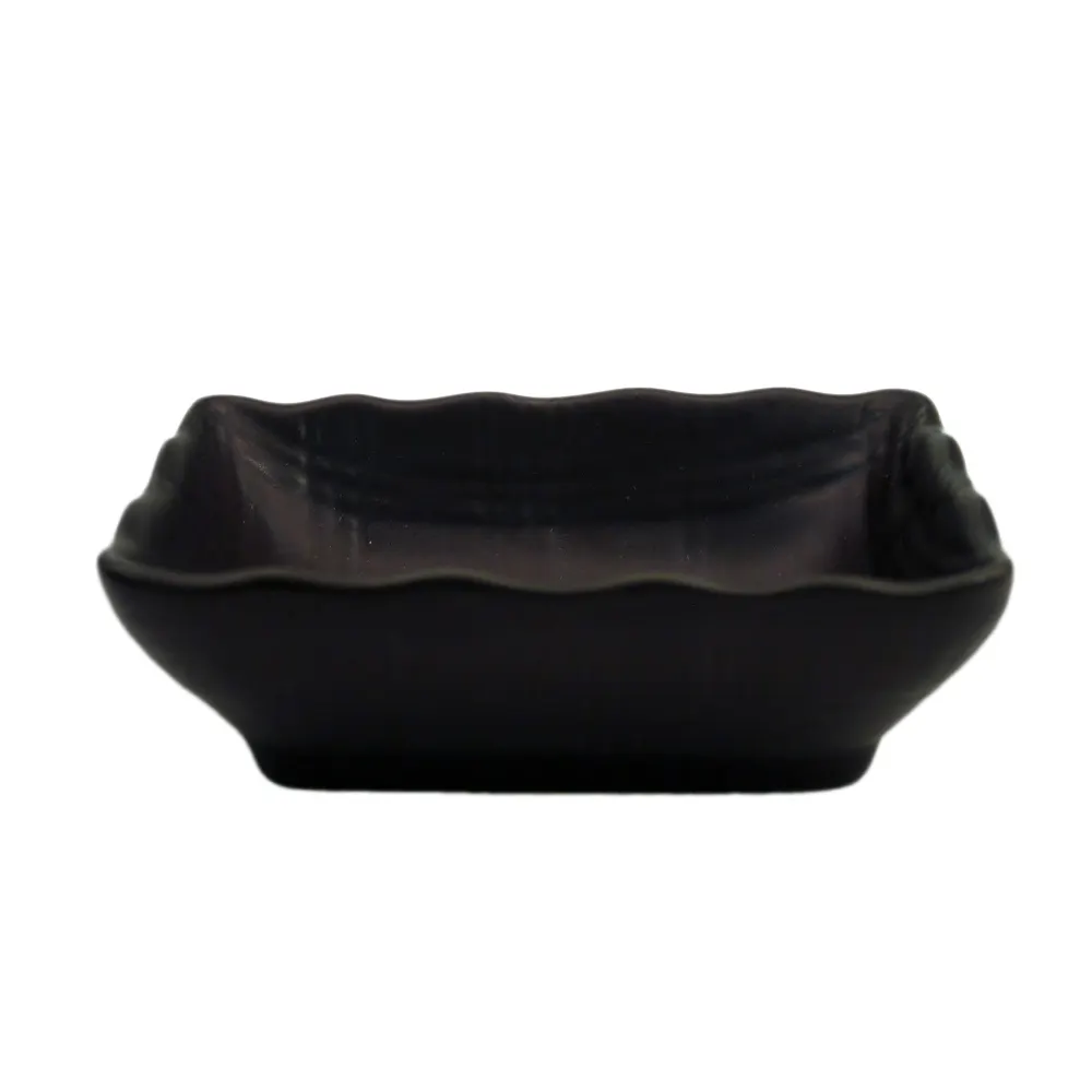 CAC China 666-32-BLK - Sauce Dish, 3.25" x 2.5" x 1", Ceramic Black, Dishwasher Safe - 1 Dozen