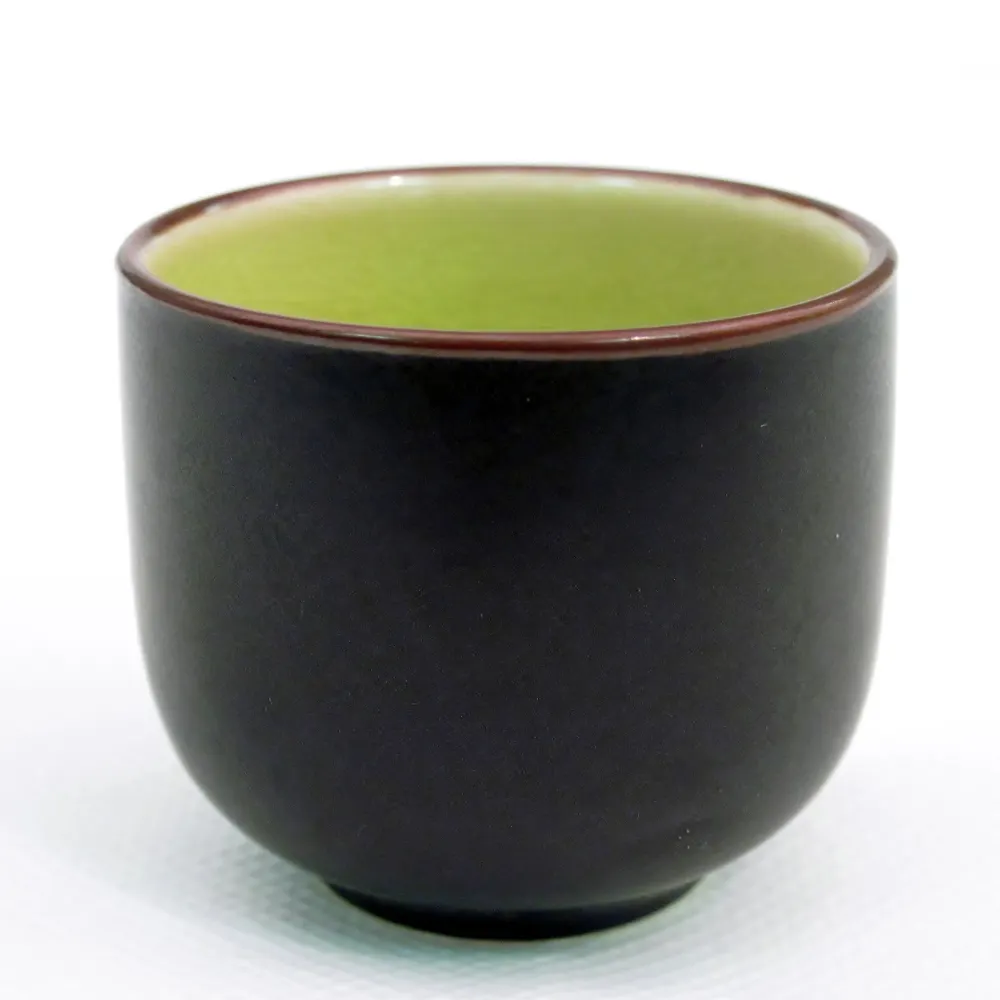 CAC China 666-WC-G Sake Cup, 1-1/2 oz, 2" dia x 1-3/4" H, Stoneware, Golden Green Glaze - 1 Dozen