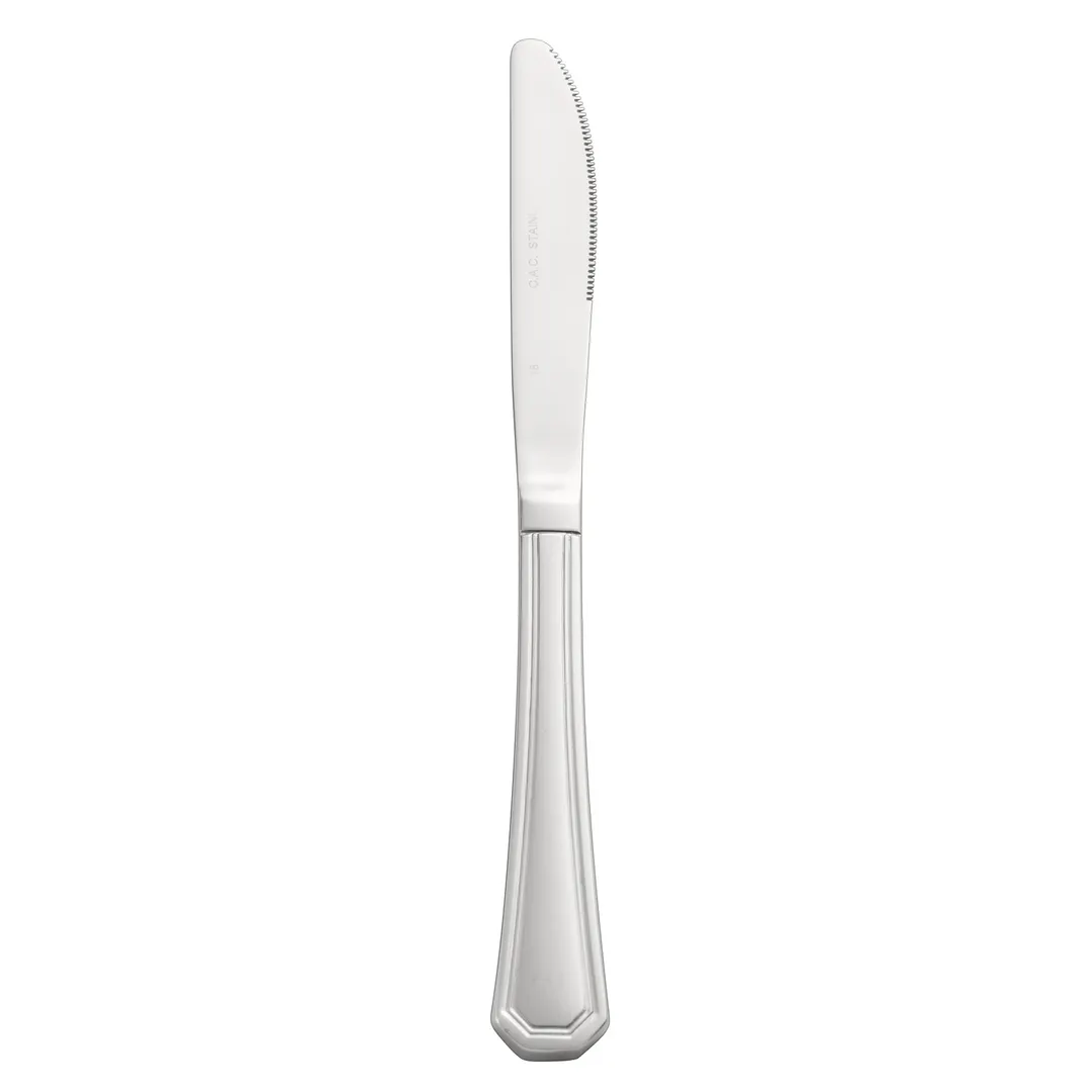 CAC China 8006-08 Lux Dinner Knife 9-1/4" Length Heavy Solid Handle 18/8 Stainless Steel - 1 Dozen