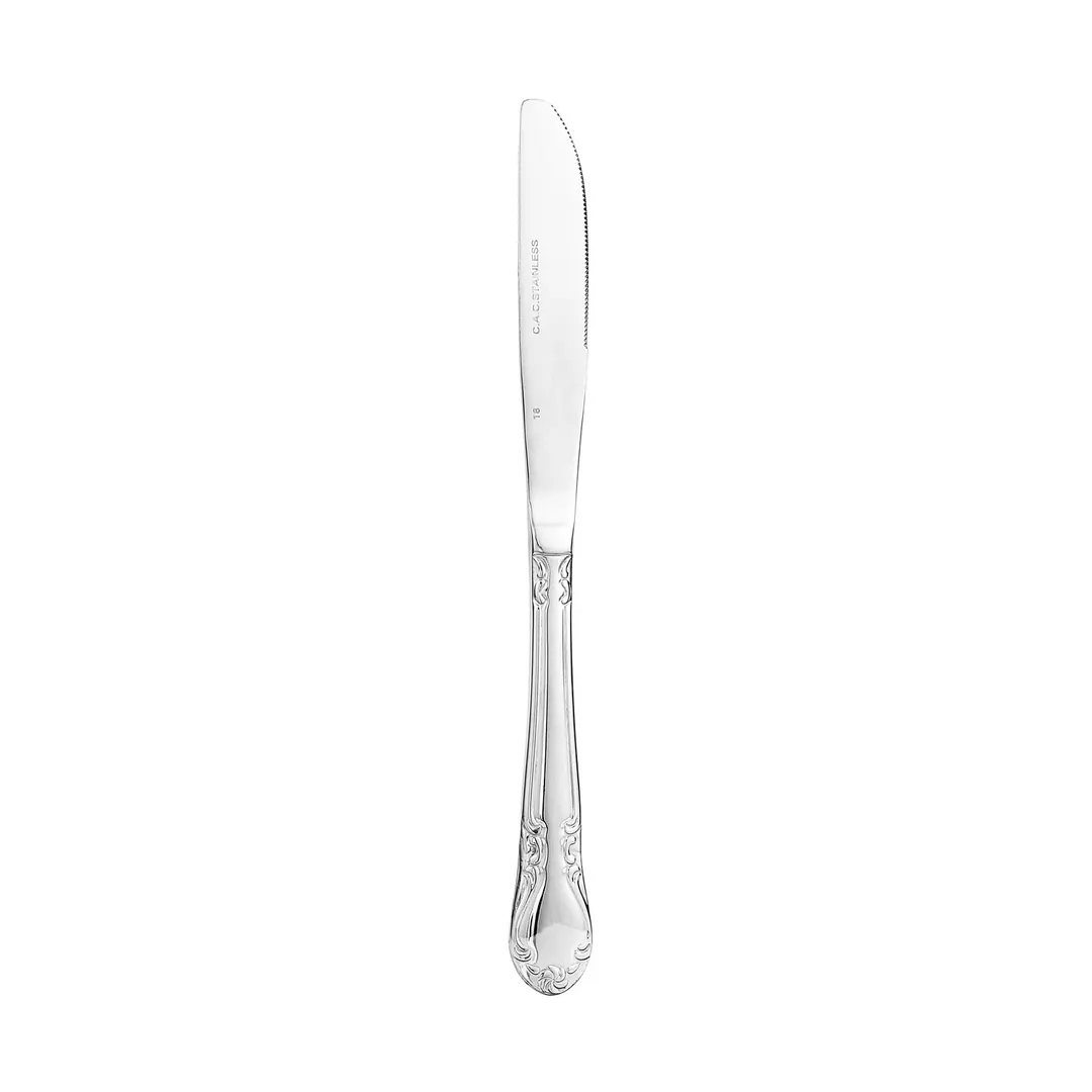 CAC China 8023-08 Glamour Dinner Knife, 9 3/8" Length, Heavy Weight, 18/8 Stainless Steel - 1 Dozen