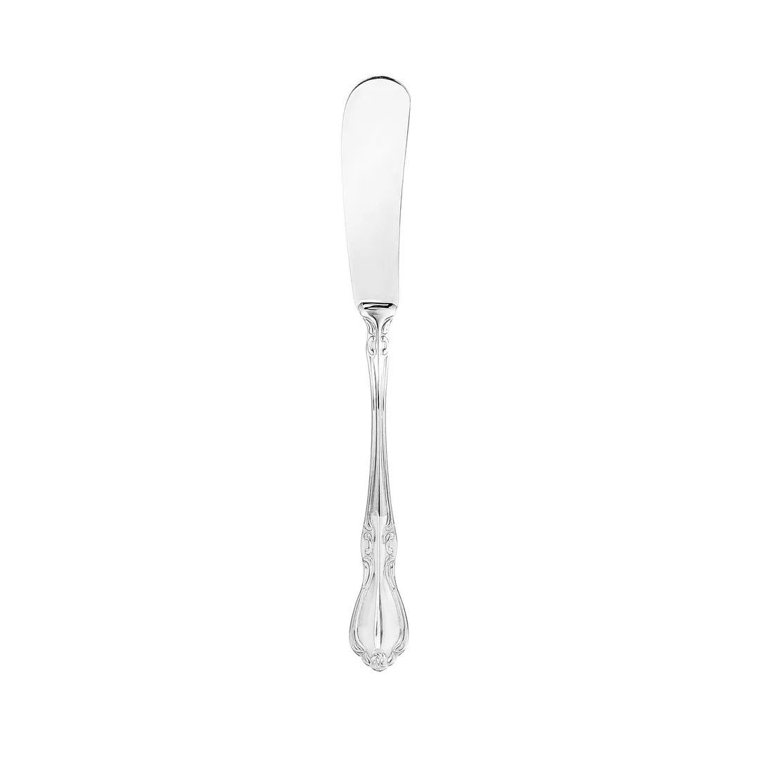 CAC China 8023-12 Glamour Butter Spreader, 6 3/4", 18/8 Stainless Steel, Heavy Weight - 1 Dozen