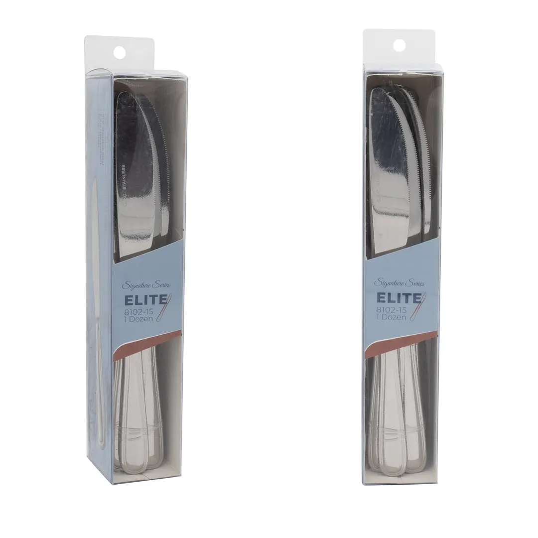 CAC China 8102-15 Elite CPK Dinner Knife, 9 3/4" Extra Heavy, 18/8 Stainless Steel - 1 Dozen