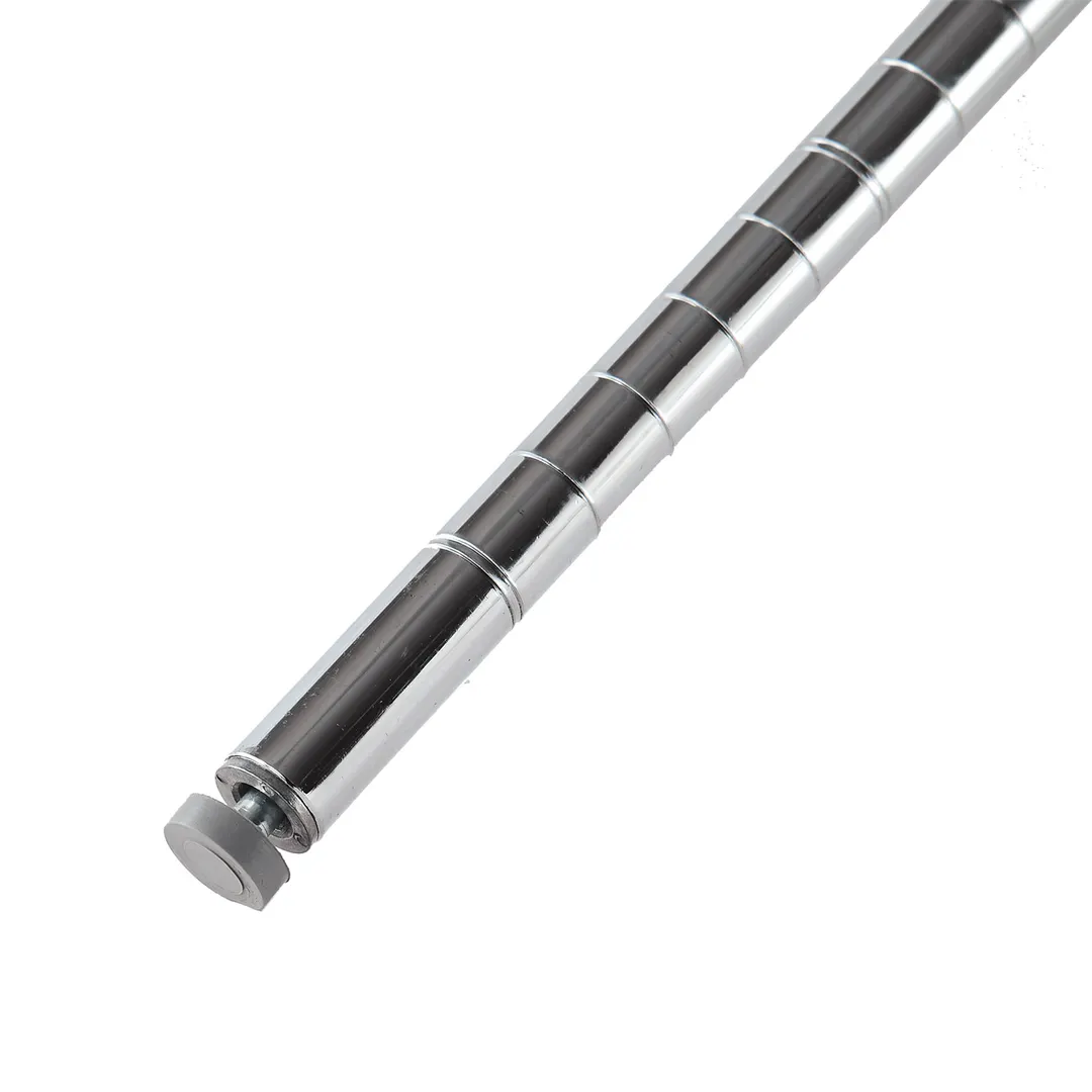 CAC China ACCP-08 8-Inch Chrome-Plated Wire Shelving Post with Non-Skid Adjustable Foot, NSF Certified, Restaurant Shelving Accessory
