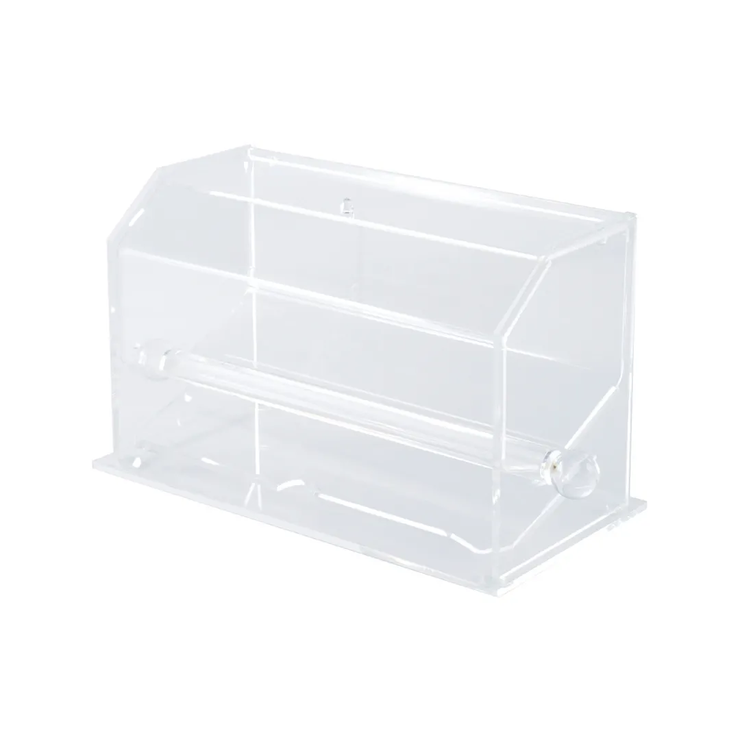 CAC China ACSW-11H Clear Acrylic BPA Free Straw Dispenser, 10-3/4"W x 4-3/4"D x 7"H