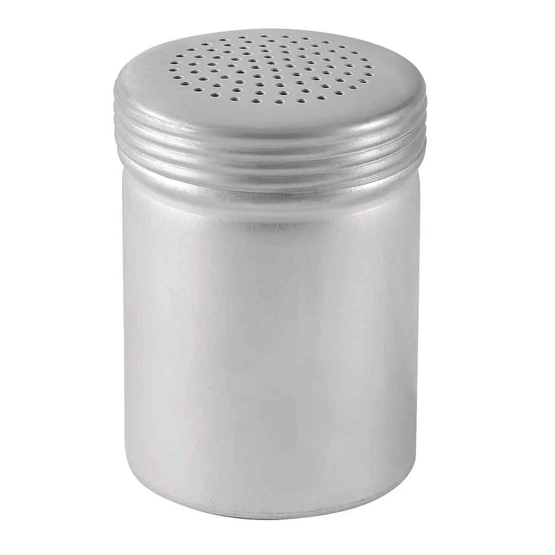CAC China ADRE-10 Dredge, 10‑Ounce Aluminum Cheese Shaker, Silver Finish, Perforated Medium Top, No Handle