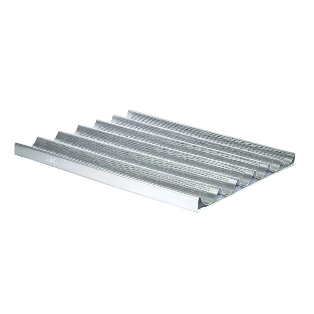 CAC China ALBP-6 French Baguette Pan, 6 Slots, 18" x 26", Perforated, Non-Stick, Aluminum