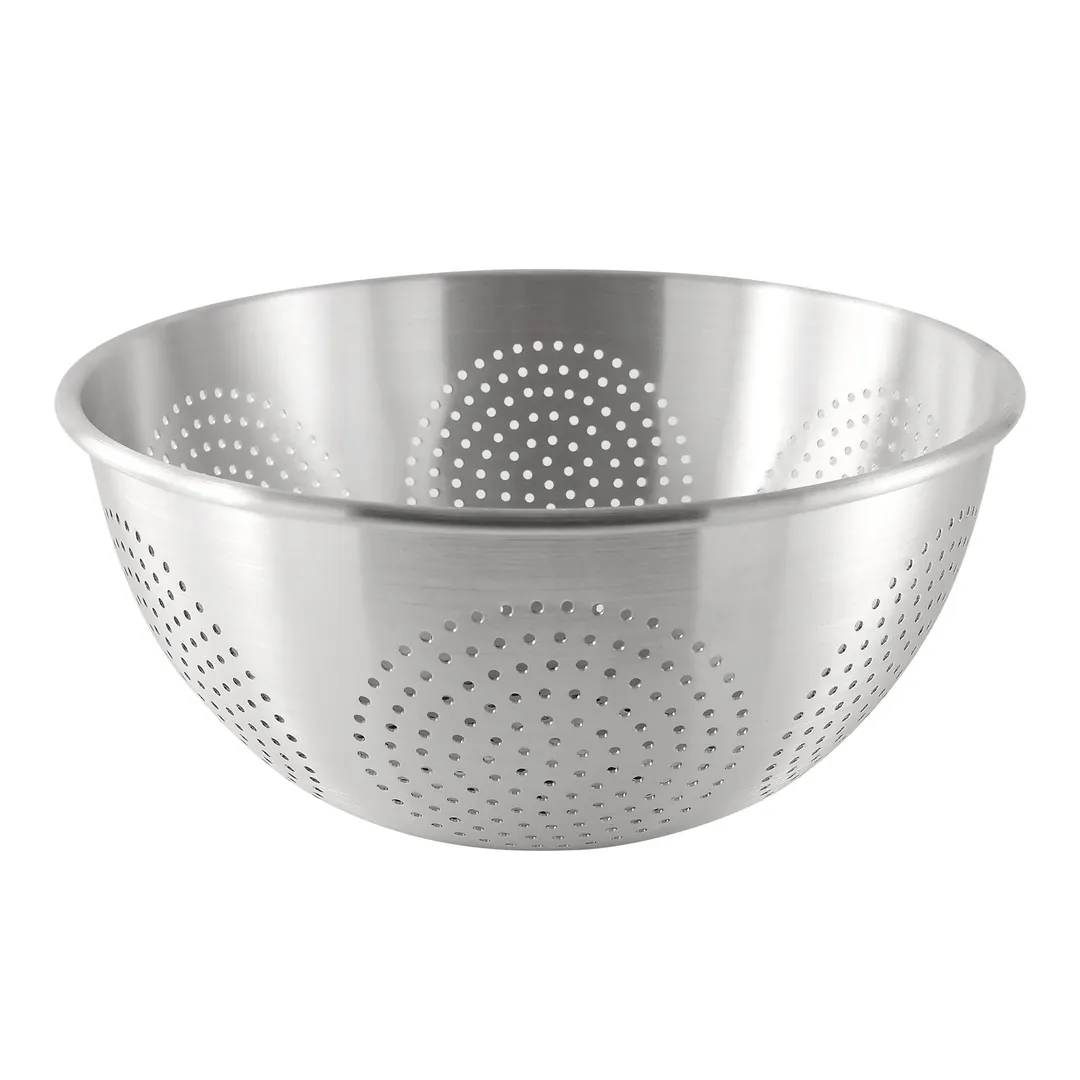 CAC China ALCL-12C Colander, 12 qt., Aluminum, 12-3/4" dia., Round, No Handles