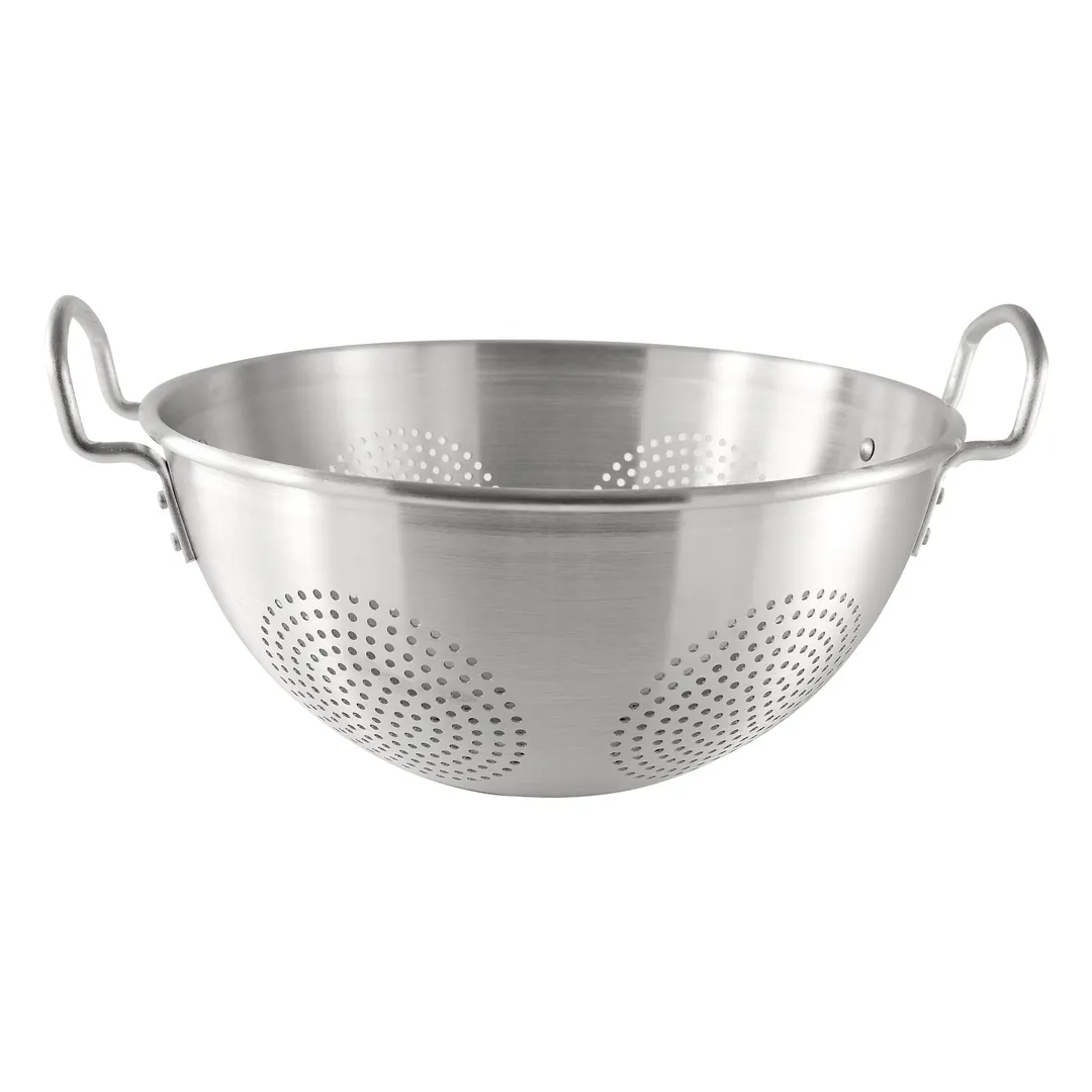 CAC China ALCL-16CH Colander, 16 qt., 16" dia., Round, Loop-Handles, Aluminum