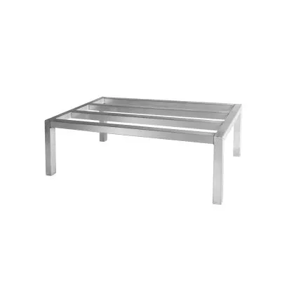 CAC China ALDR-2048E 48"L x 20"W x 8"H Aluminum Dunnage Rack, 1800 lbs Capacity, Heavy Duty, NSF, Vented, Welded