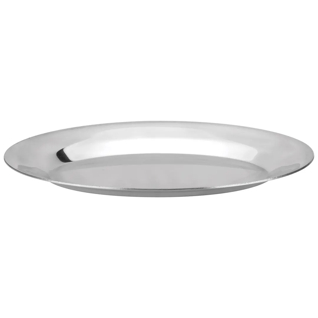 CAC China ALPL-12-OV Oval Platter, 12" Long Side Aluminum Metal Dinnerware Serving Tray