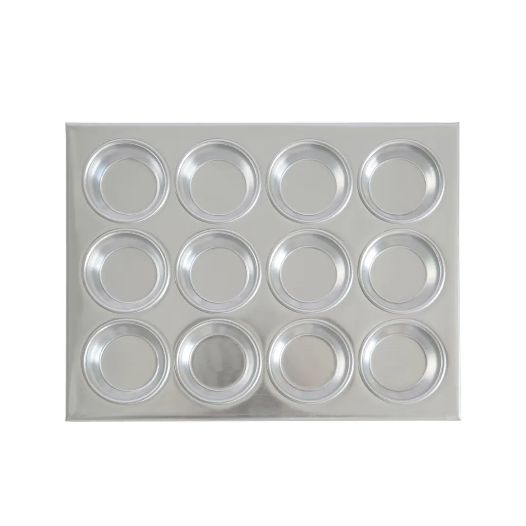 CAC China AMFP-12 Muffin Pan, 14" x 10-7/8", 12 Cups, Aluminum, Uncoated